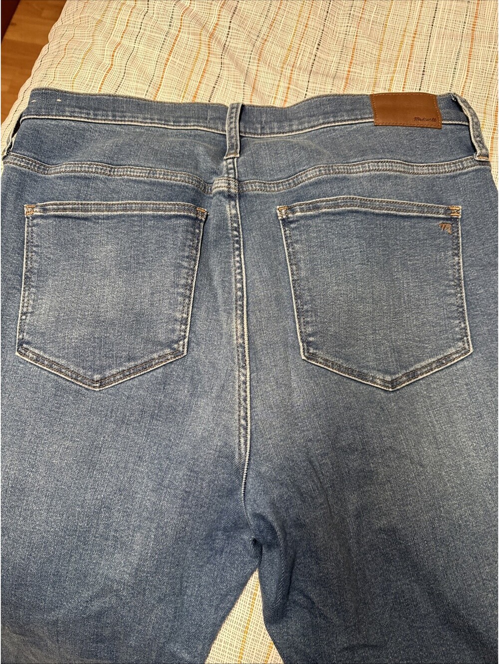 Madewell Jeans Women’s 33 10" High Rise Skinny Medium Wash Button Fly Ankle NWOT - Picture 5 of 5
